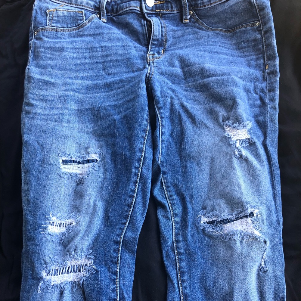 Mid-rise legging crop jeans